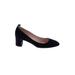 SJP by Sarah Jessica Parker Heels: Pumps Chunky Heel Classic Black Solid Shoes - Women's Size 40.5 - Almond Toe