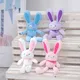 Pull The Rabbit Basket Stuffers Rabbit Keychain Pull Up Rabbit Plush Toys Soft Plushie Toys Stress