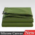Dark-Green Organic Silicone Canvas Pergola Waterproof Fabric Cover Outdoor Camping Tent Awning Boat