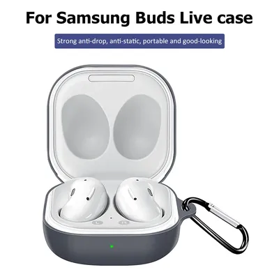 Silikon Kopfhörer Schutzhülle für Samsung Galaxy Knospen Live Knospe 2 fall Abdeckung Staubdicht Image