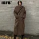 IEFB männer Woolen Mantel Lange Herbst Winter Verdickt Koreanische Mode Lose Trend Casual Graben