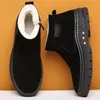 Warme Schnee Stiefel für Männer Fleece Verdickt Slip-auf Warme Baumwolle Stiefel Nicht-rutsch Bequem Tragen-beständig männer Schuhe Größe 38-48