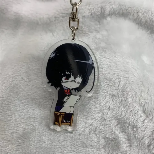 Horror Anime Mei Misaki Anime Acryl Schlüssel bund Riemen Figur Schlüssel ring 6cm