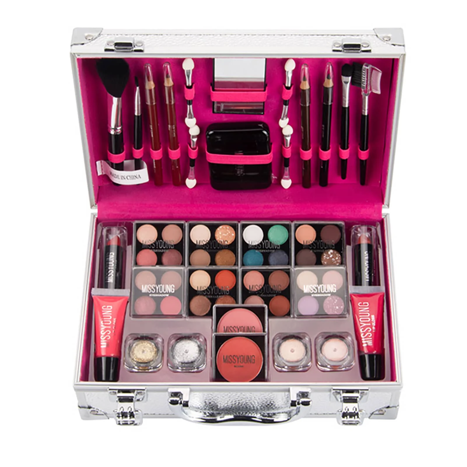 Make-up-Starter-Set, professionelle Make-up-Sets mit transparentem Etui, Urlaubs-Schönheits-Geschenkset, Starter-Kosmetik, komplette Kits für Frauen Image