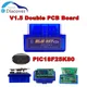 Dual Double 2PCB PIC18F25K80 chip Firmware 1.5 ELM327 V1.5 OBD2 Scanner Code Reader Tool MINI Inter