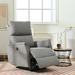 Electric Power Recliner Chair Single Upholstered Fabric Reclining Sofa Chair with USB Charging Ports Small Home Theater Seating