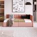 Upholstered Daybed with 2 Storage Drawers, Twin Size Daybed with Wood Slats, Linen Fabric Sofa Bed Frame for Living Room Bedroom