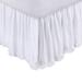 Mora Twin Bed Skirt, Polyester Platform, Split Corners, Ruffle Edge, White