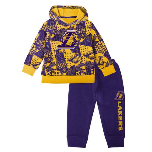 Los Angeles Lakers Drop Set Fleece Set Trainingsanzug – Kinder