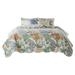 Wade 2pc Twin Quilt and Pillow Sham Set, Cotton Fill, Coastal Seashell Jade