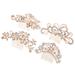 4pcs Bridal Crystal Rhinestone Hairpin Combs Pearls Hair Hair Clips Women Wedding Headpiece for Bride Bridesmaids (Rose Gold)