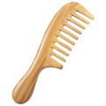 FRCOLOR 1PC Wide Tooth Sandalwood Comb Anti-static Wooden Comb Household Hair Combs Portable Hairdressing Combs for Adults Girls (Chocolate)