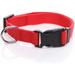Adjustable Nylon Dog Collar Durable pet Collar 1 Inch 3/4 Inch 5/8 Inch Wide for Large Medium Small Dogs(5/8 Inch Red)