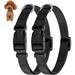 Adjustable Dog Collar Black Nylon Dog Collar Martingale Collar for Dogs with Quick Release Buckle Classic Pet Collar for Small Medium Large Dogs (Small 2 Pack Black)