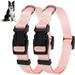 Adjustable Dog Collar Black Nylon Dog Collar Martingale Collar for Dogs with Quick Release Buckle Classic Pet Collar for Small Medium Large Dogs (Large 2 Pack Pink)