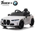 Track 7 12V Ride on Car Licensed BMW M4 Electric Car Kids Ride on Car with Remote Control Bluetooth Lights Portable Handle White