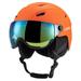 Lixada Ski Helmet with Detachable Goggles Men and Women Snowboarding Helmet Safety Headgear for Outdoor Snow Sports