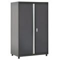 Edsal Pre-Assembled 46 in. W x 24 in. D x 72 in. H Freestanding Welded Storage Cabinet - Matte Black Finish