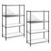 BULYAXIA 2-Pack 4-Shelf Shelving Unit Adjustable Heavy Duty Carbon Steel Wire Shelves 150lbs Loading Capacity Per Shelf Shelving Units and Storage for Kitchen and Garage (30Wx14Dx47H)ï¼ŒBlack