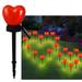 Valentine s Day Garden Decorations Lights Solar Heart Light Heart Shaped Light Garden Decor Atmosphere Light Ground Inserting Lamp for Patio Yard Lawn Pathway Decoration