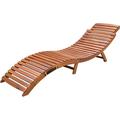 Patio Chaise Lounge Outdoor Folding Wooden Lounge Chair for Outside Waterproof Pool Lounge Chair (1 Piece)