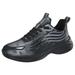 ZIZOCWA Women S Walking Shoes with Arch Support Breathable Leather Tennis Sneakers Casual Non-Slip Lace Up Lightweight Running Shoes Black Size9.5