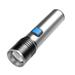 SHENGXINY Streamlights Flashlight Led Clearance Multifunctional USB Charging Telescopic Zoom Flashlight LED Camping Strong Light Aluminum Alloy Outdoor Lighting Silver