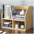 YPZBBOOM Small Corner Bookcase Double Layer Desktop Bookshelf Office Wood Display Desktop Organizer Office Rack Countertop Bookcase Office Supplies Bookshelf/Bookshelves