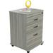 xrboomlife Mobile Locking File Cabinet Smoke Oak