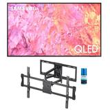 Samsung QN65Q60CAFXZA 65 Inch QLED 4K Quantum HDR Dual LED Smart TV with an ERMMX1-01B Full Motion TV Mount for 49 Inch-90 Inch TVs with 24.25 Inch Extension and a HDTV Screen Cleaner Kit (2023)