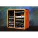 211-1 CD-DVD Solid Oak desktop or shelf for CDs and DVDs - Individual Locking Slots