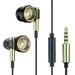 Wired Earphone Stereo Sound Super Bass Line Control Universal with Mic Enjoy Music Plug-and-Play Wired Headset Sports In-ear Earphone Phone Supplies