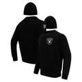 Men's Pro Standard Black Las Vegas Raiders Crewneck Pullover Sweater & Cuffed Knit Hat Box Gift Set