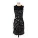 Trina Turk Casual Dress - Sheath Crew Neck Sleeveless: Black Dresses - Women's Size 4