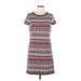 Tommy Hilfiger Casual Dress - Shift: Red Print Dresses - Women's Size Large