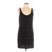 Express Casual Dress - Shift Scoop Neck Sleeveless: Black Print Dresses - Women's Size Large