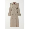 TOTEME - Belted Houndstooth Wool-blend Trench Coat - Beige