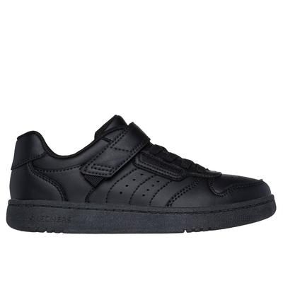 Skechers Boy's Quick Street Sneaker | Size 2.0 | Black | Synthetic/Textile | Machine Washable