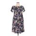 Passport Cocktail Dress - A-Line: Purple Print Dresses - Women's Size X-Large