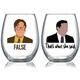 PDBOOM The Office Wine Glass Set of 2, The Office Merchandise Gift, Dwight Michael Scott Quote Wine Glasses, Birthday Gifts for Office Fans, The Office TV Show Inspired Gifts
