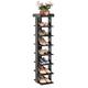 Holdfiturn 8 Tier Shoe Rack Organiser Shoe Rack Storage Cabinet Freestanding Shoe Rack for Entrance Hallway Corridor Living Room Home (Black)