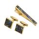 Men's French Cuff Link tie Clip Set Cuff pin Brooch Buckle (Color : E, Size : D)