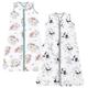 Chilsuessy Baby Sleeping Bag 2.5 tog Toddler sleeping bag 100% Cotton Nursery Bedding Kids Wearable Blanket Sleeping Sack for Infant Boys Girls, Koala + Panda, 90cm/1-2 Years