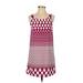 Newbury Kustom Casual Dress - Shift: Burgundy Polka Dots Dresses - Women's Size Small