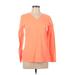 Danskin Now Active T-Shirt: Orange Solid Activewear - Women's Size Large