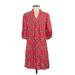 Banana Republic Casual Dress - Shirtdress: Red Hearts Dresses - Women's Size 2