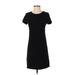 Old Navy Casual Dress - Shift Crew Neck Short sleeves: Black Print Dresses - Women's Size X-Small