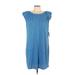 Susina Casual Dress - Shift Scoop Neck Short sleeves: Blue Dresses - New - Women's Size X-Large