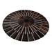 Black/Brown 96 x 96 x 5 in Area Rug - Rug Factory Plus One-of-a-Kind Round Real Cowhide Brown Espresso Area Rug Cowhide/ | Wayfair PCH216COL_8X8RD