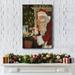 The Holiday Aisle® Saint Nick & The Nativity Premium Gallery Wrapped Canvas - Ready To Hang in Black/Blue/Green | 60" H x 40" W x 1.5" D | Wayfair